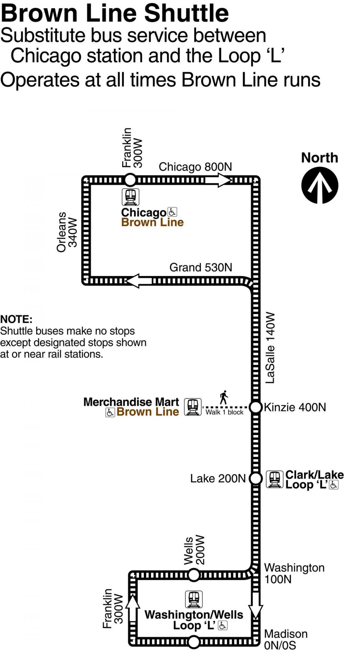 Čikagos ruda linija žemėlapyje