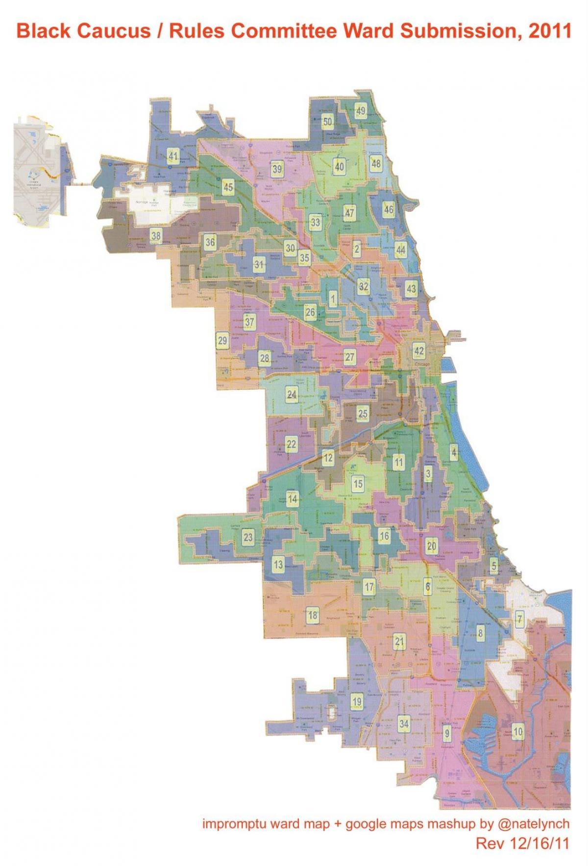 miestas Čikagos apylinkės žemėlapis