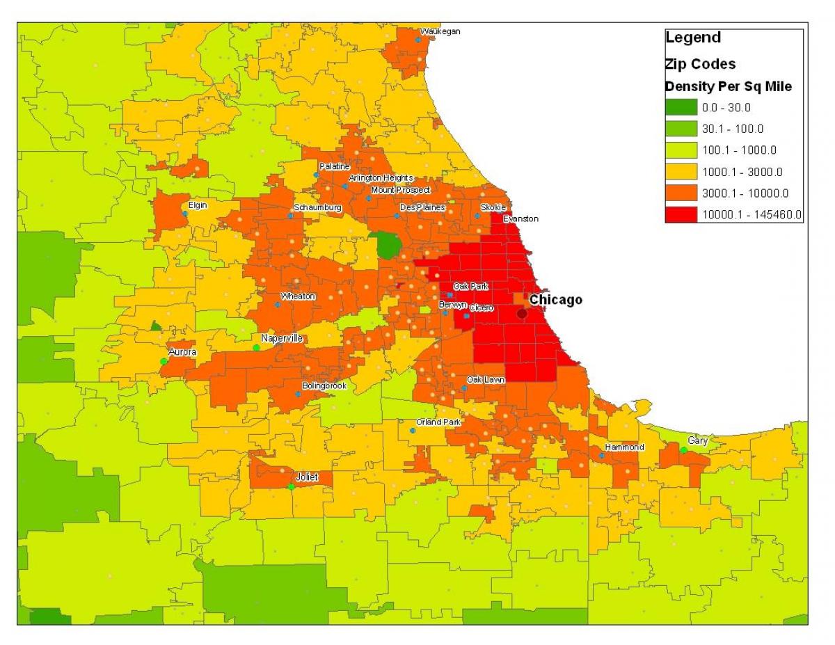 demografinis žemėlapis, Chicago