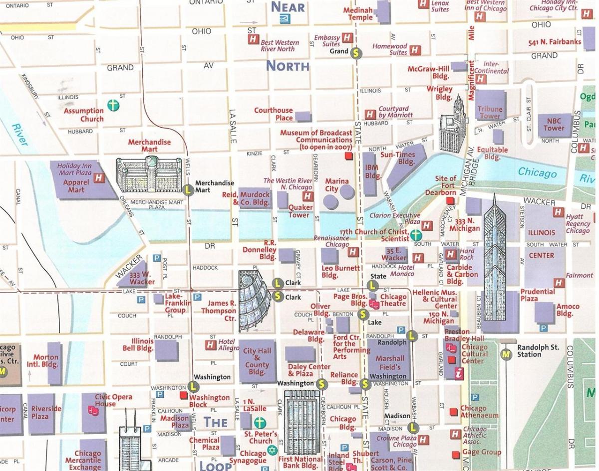 žemėlapis city of Chicago