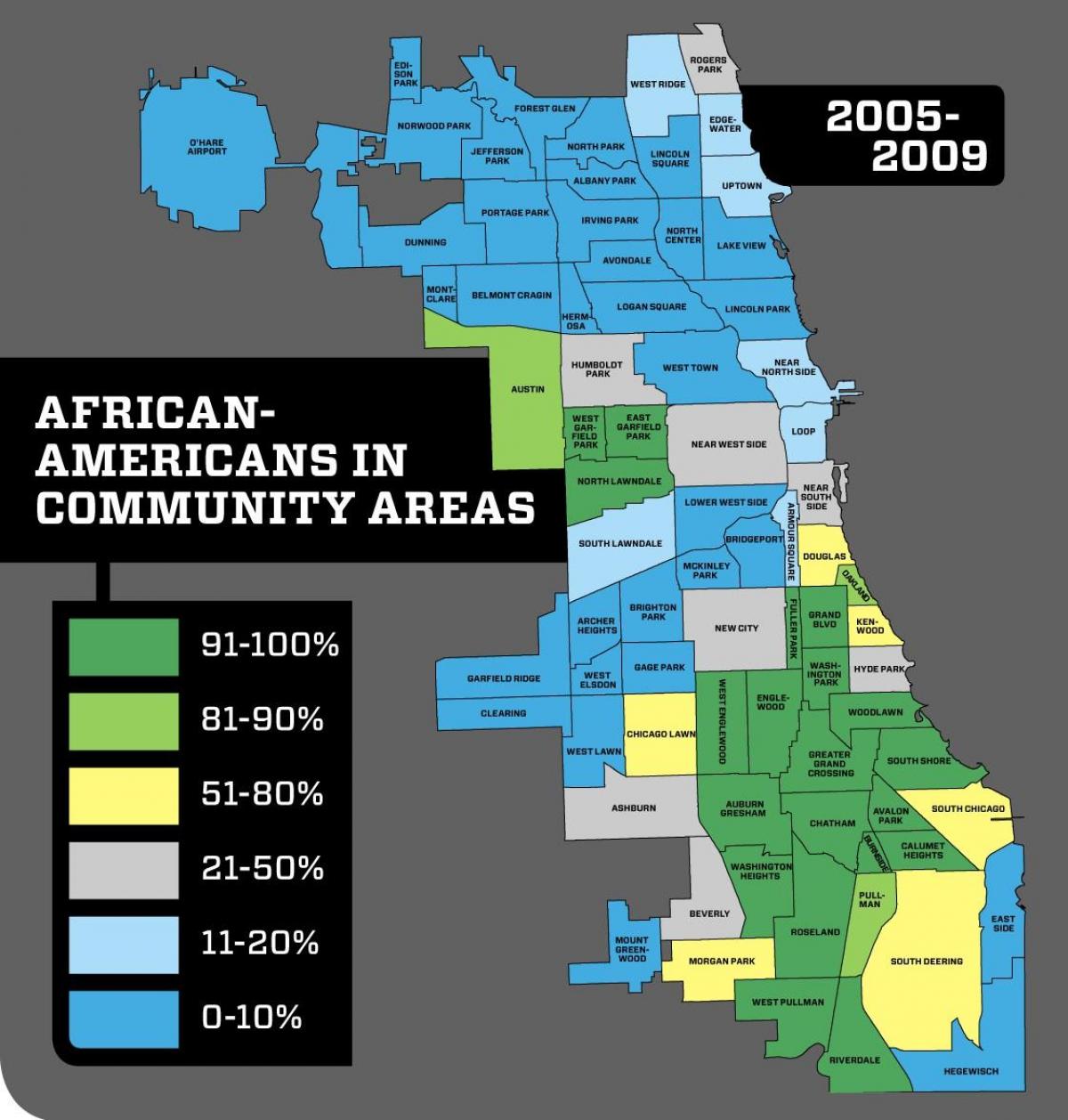 Čikagos kaimynystėje nusikaltimų žemėlapis