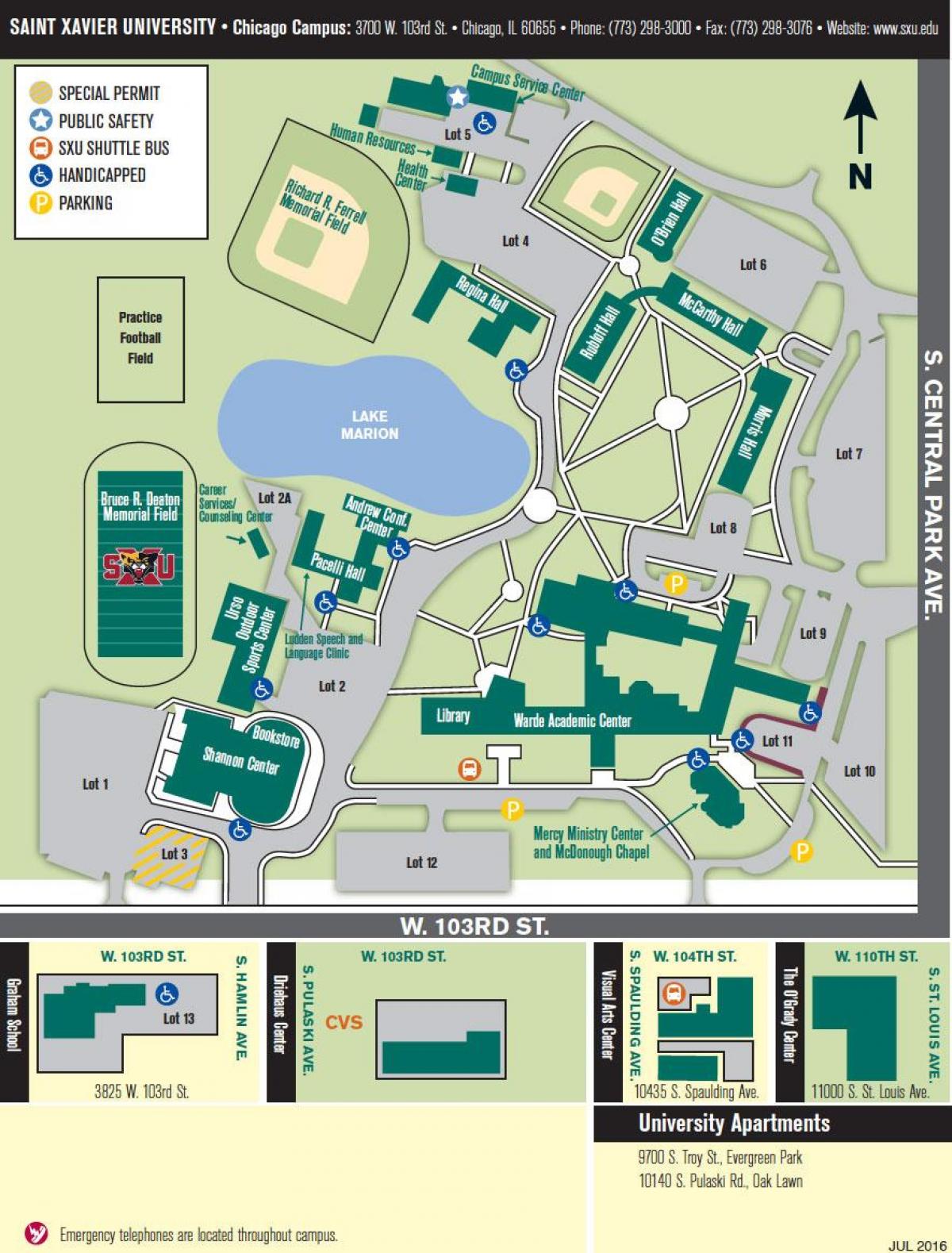Čikagos universitetas campus žemėlapis