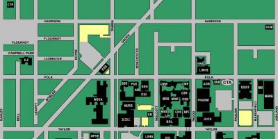 Žemėlapis UIC universiteto vakarų