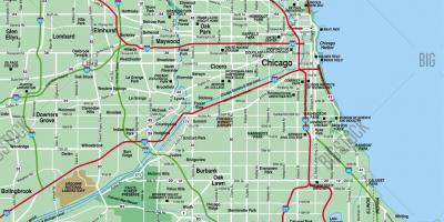 Žemėlapis Čikagoje