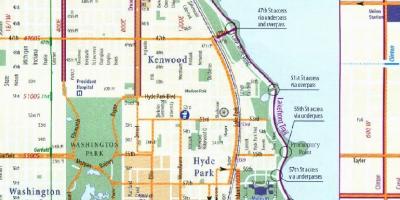 Čikagos dviračių eismo juostų žemėlapis