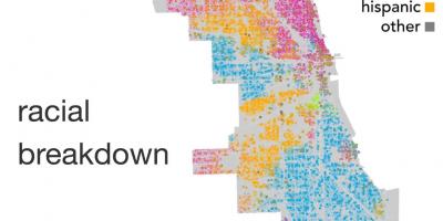 Žemėlapis Čikagos etniškumas