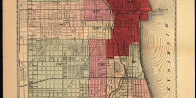 Žemėlapis great Chicago fire