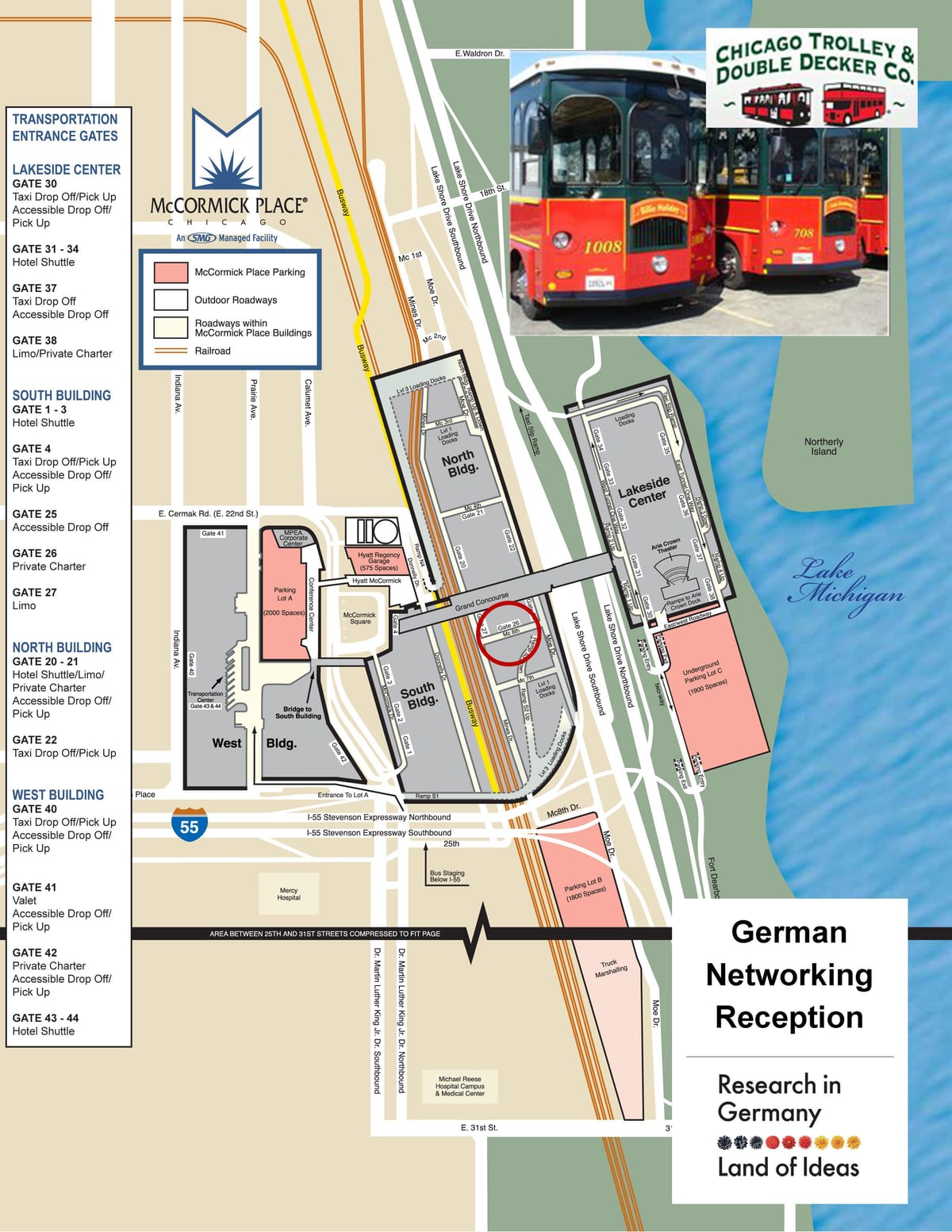 Čikagos " trolley tour žemėlapyje