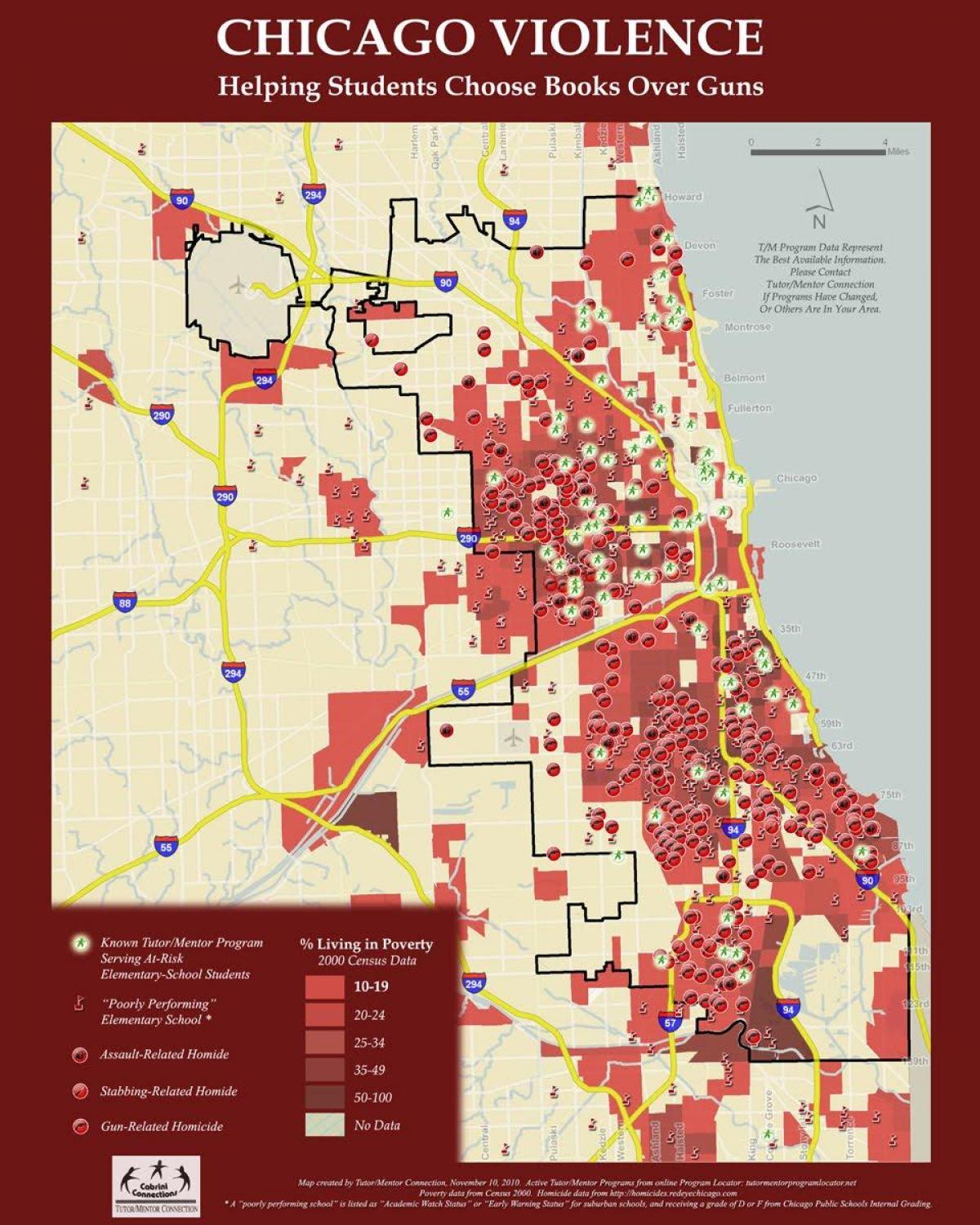 nusikaltimų žemėlapis, Chicago