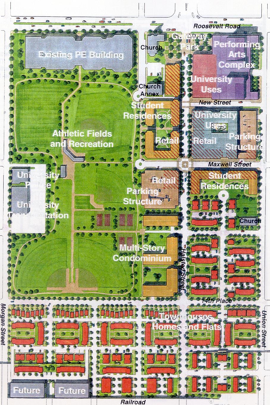 žemėlapis UIC universiteto rytų
