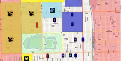 Gauja žemėlapis, Chicago