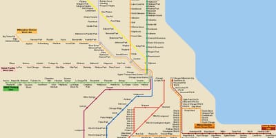 Čikagos viešojo transporto žemėlapis