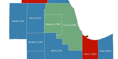 Žemėlapis cook county